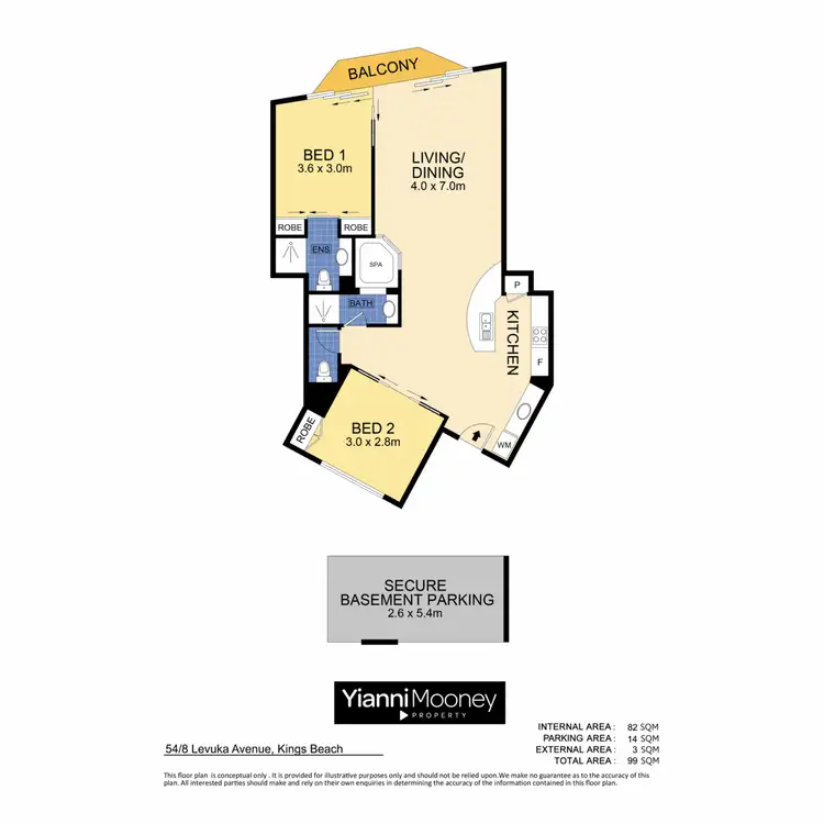 Floorplan of Homely apartment listing, 54/8 Levuka Avenue, Kings Beach QLD 4551