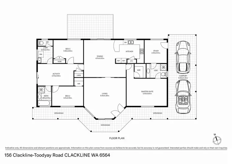 Floorplan of Homely rural property listing, 156 Clackline-Toodyay Road, Clackline WA 6564
