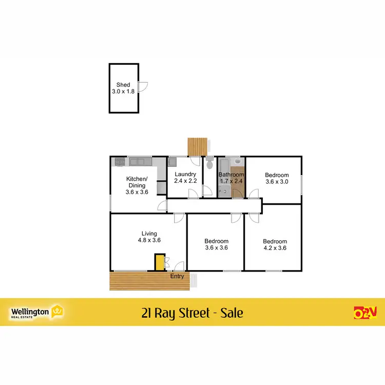 Floorplan of Homely house listing, 21 Ray Street, Sale VIC 3850
