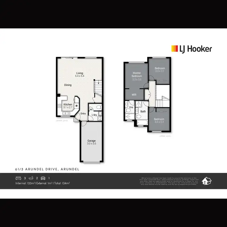Floorplan of Homely townhouse listing, 61/3 Arundel Drive, Arundel QLD 4214