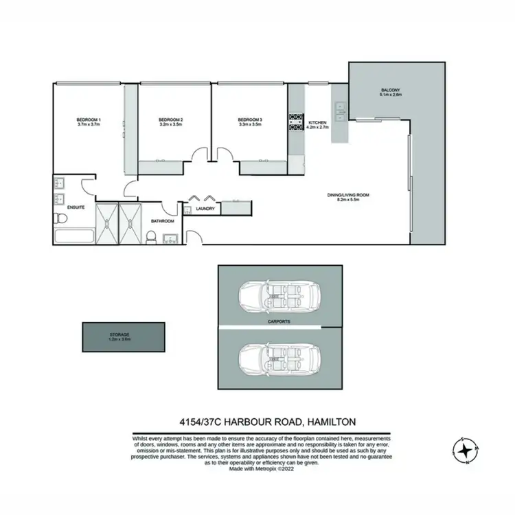 Floorplan of Homely apartment listing, 4154/37C Harbour Road, Hamilton QLD 4007