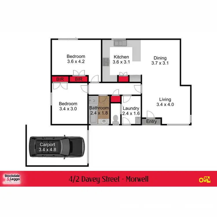 Floorplan of Homely unit listing, 4/2 Davey Street, Morwell VIC 3840