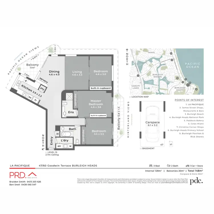 Floorplan of Homely unit listing, 47/60 Goodwin Terrace, Burleigh Heads QLD 4220