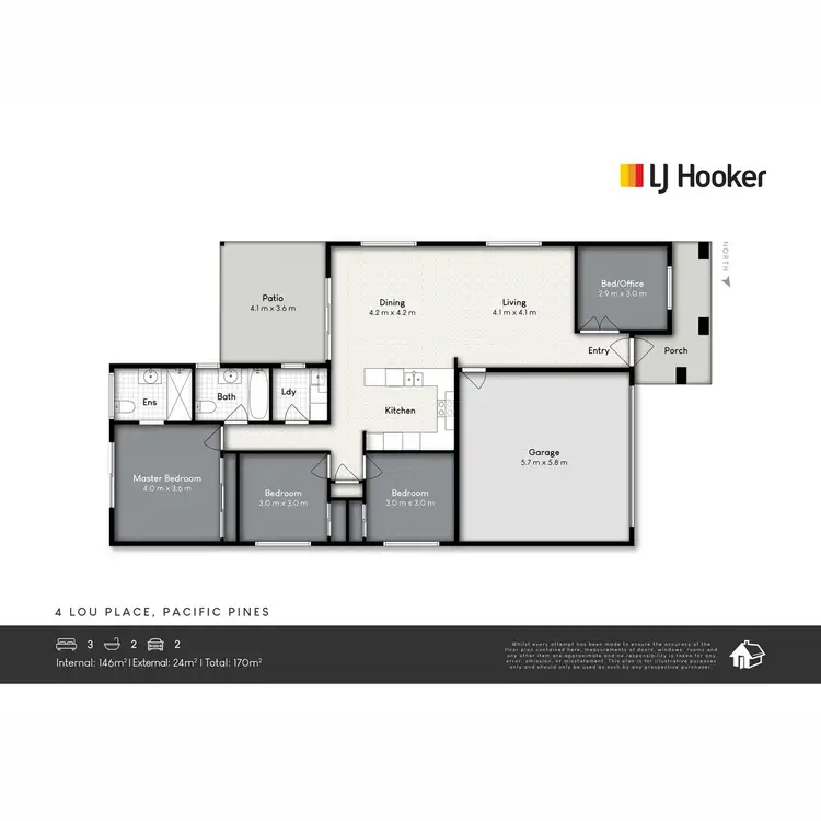 Floorplan of Homely house listing, 4 Lou Place, Pacific Pines QLD 4211