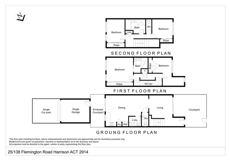 Floorplan of Homely townhouse listing, 25/138 Flemington Road, Harrison ACT 2914