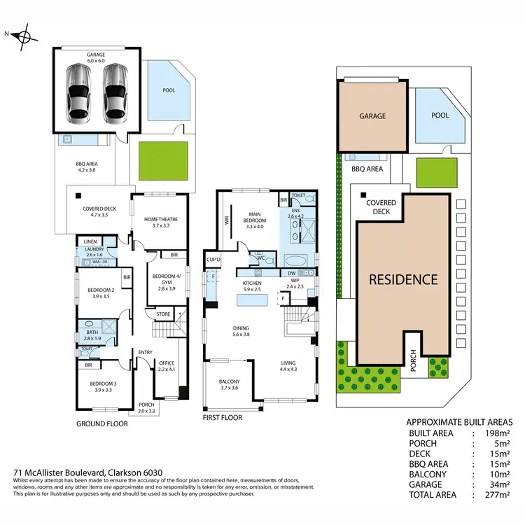 Floorplan of Homely house listing, 71 McAllister Boulevard, Clarkson WA 6030