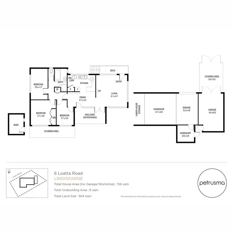 Floorplan of Homely house listing, 6 Loatta Road, Lindisfarne TAS 7015