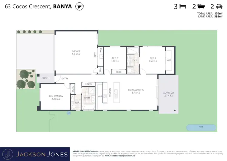 Floorplan of Homely house listing, 63 Cocos Crescent, Banya QLD 4551