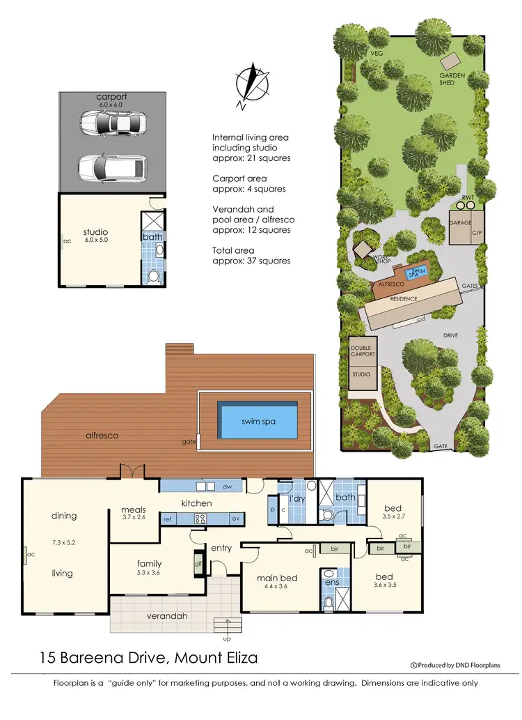 Floorplan of Homely house listing, 15 Bareena Drive, Mount Eliza VIC 3930