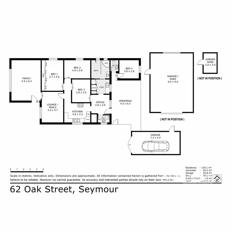 Floorplan of Homely house listing, 62 Oak Street, Seymour VIC 3660