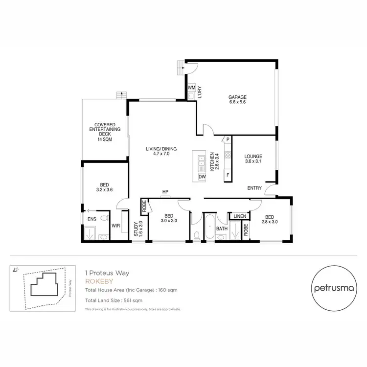 Floorplan of Homely house listing, 1 Proteus Way, Rokeby TAS 7019