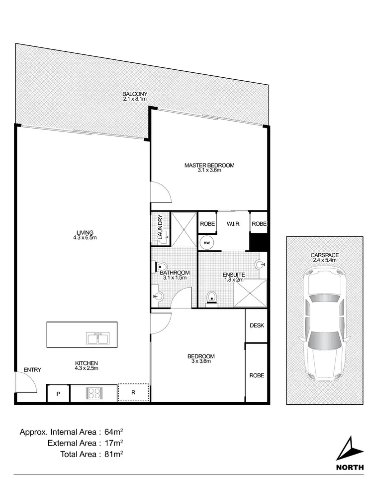 Floorplan of Homely apartment listing, 504/77 Jurgens Street, Woolloongabba QLD 4102