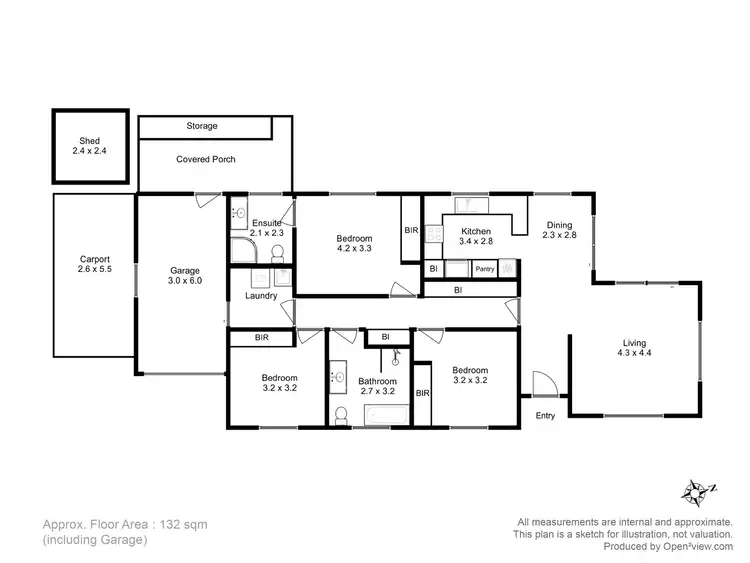 Floorplan of Homely villa listing, 1/15 Talune Street, Lindisfarne TAS 7015