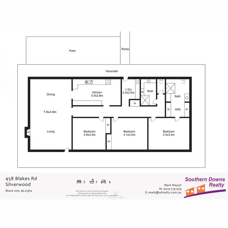 Floorplan of Homely rural property listing, 458 Blakes Road, Silverwood QLD 4370
