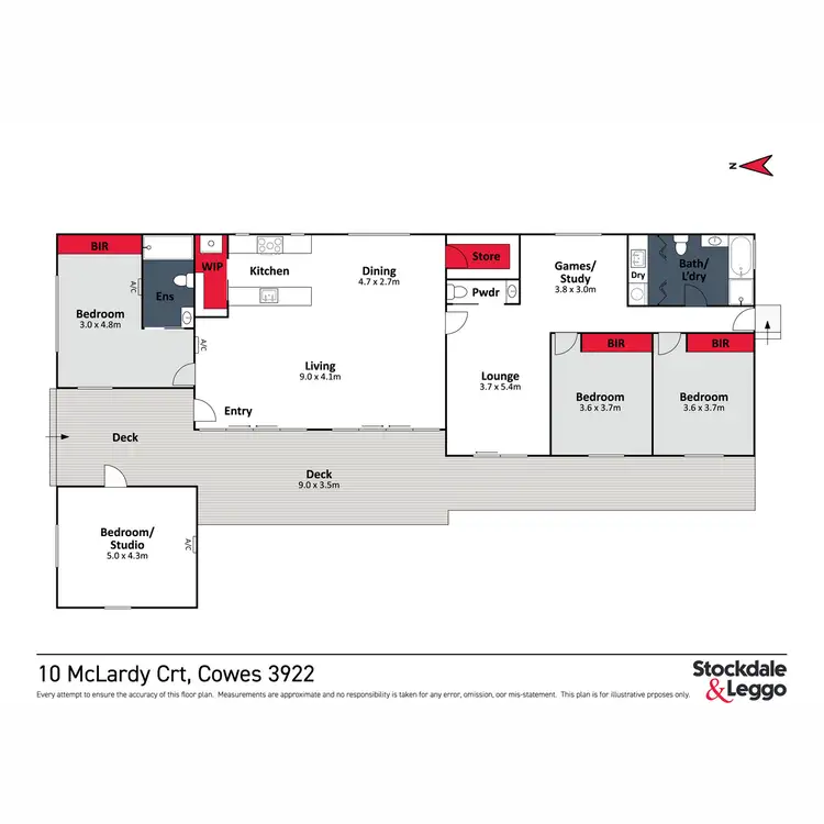 Floorplan of Homely house listing, 10 Mclardy Court, Cowes VIC 3922