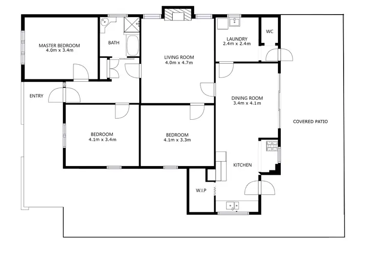 Floorplan of Homely house listing, 146 Lawrence Street, Wodonga VIC 3690