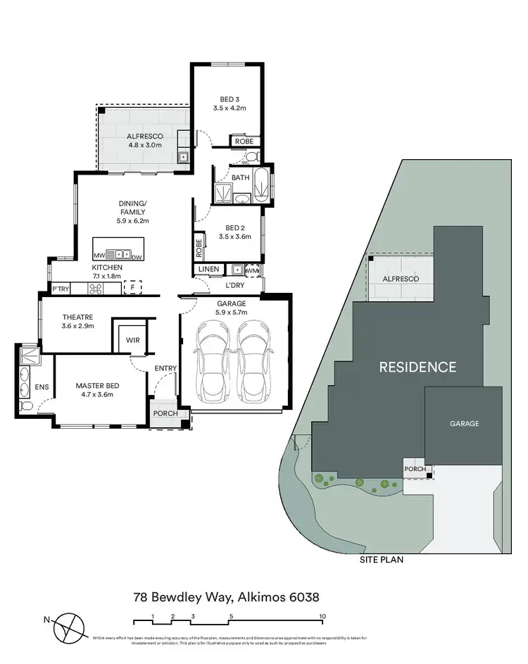 Floorplan of Homely house listing, 78 Bewdley Way, Alkimos WA 6038