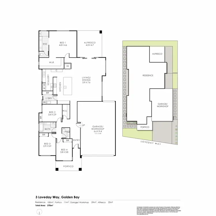 Floorplan of Homely house listing, 3 Loveday Way, Golden Bay WA 6174
