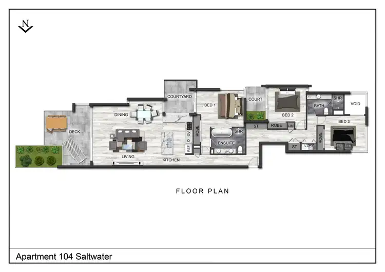 Floorplan of Homely apartment listing, 104/36-38 Miller Street, Bargara QLD 4670