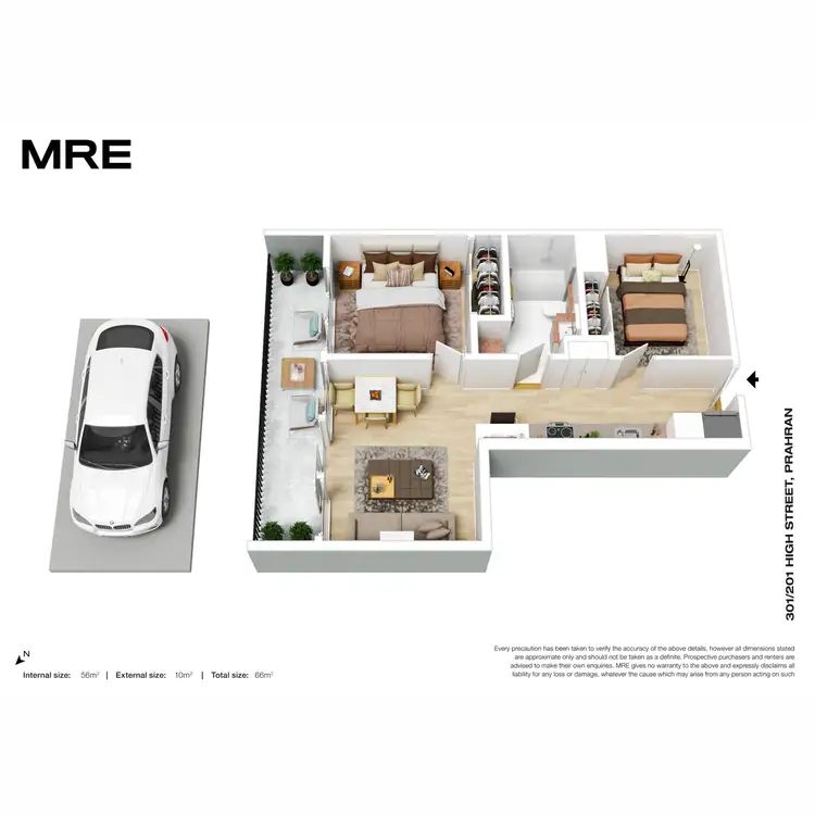 Floorplan of Homely apartment listing, 301/201 High Street, Prahran VIC 3181