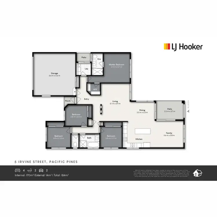 Floorplan of Homely house listing, 5 Irvine Street, Pacific Pines QLD 4211