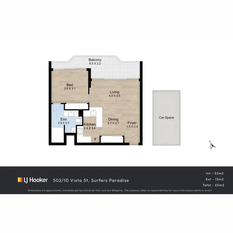 Floorplan of Homely apartment listing, 503/10 Vista Street, Surfers Paradise QLD 4217