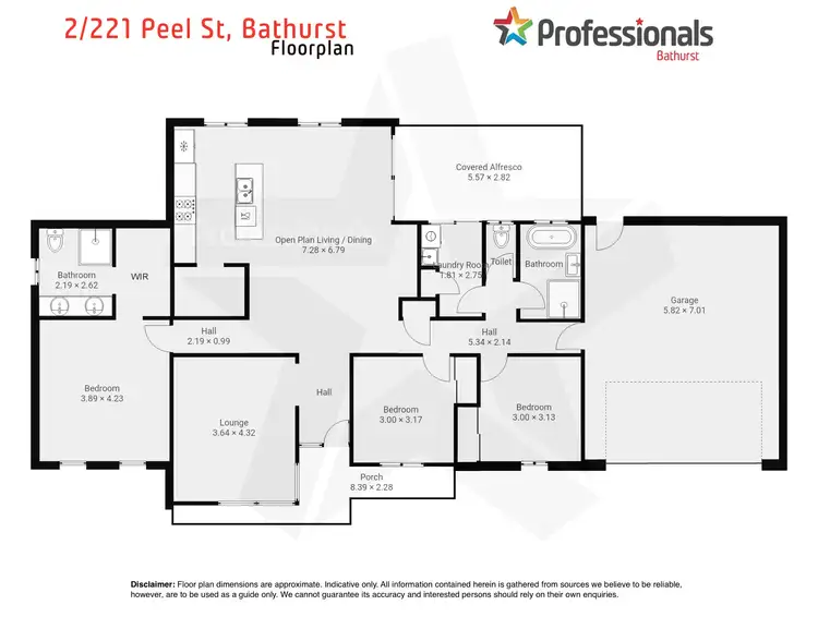 Floorplan of Homely house listing, 2/221 Peel Street, Bathurst NSW 2795