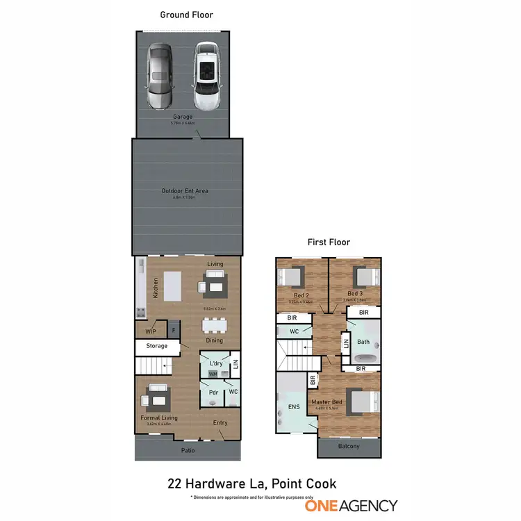 Floorplan of Homely townhouse listing, 22 Hardware Lane, Point Cook VIC 3030
