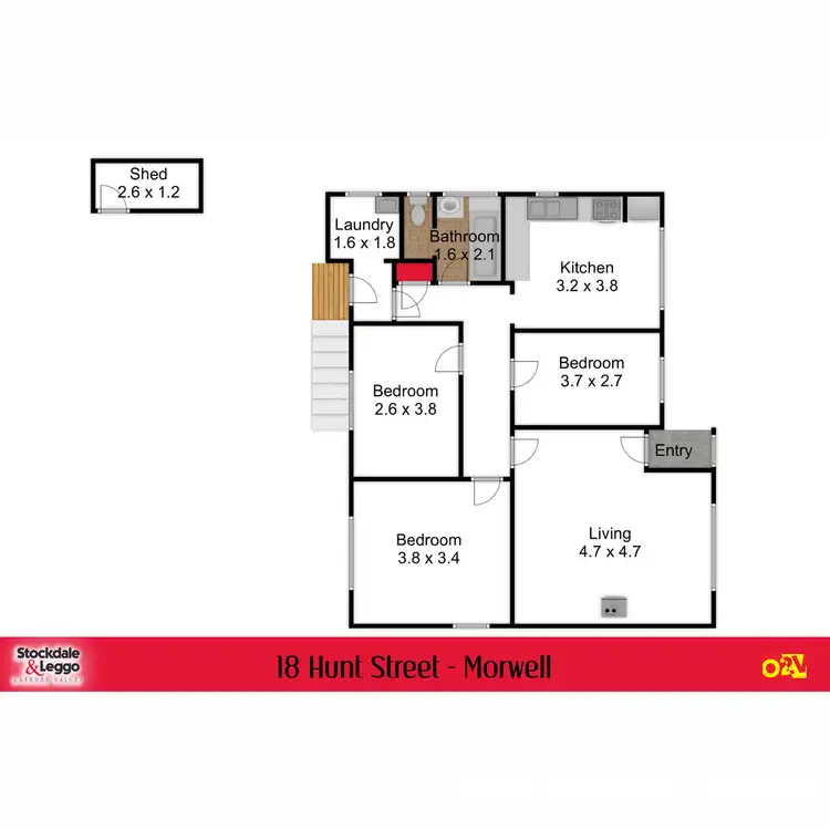 Floorplan of Homely house listing, 18 Hunt Street, Morwell VIC 3840