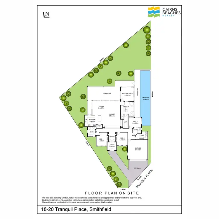 Floorplan of Homely house listing, 18-20 Tranquil Place, Smithfield QLD 4878