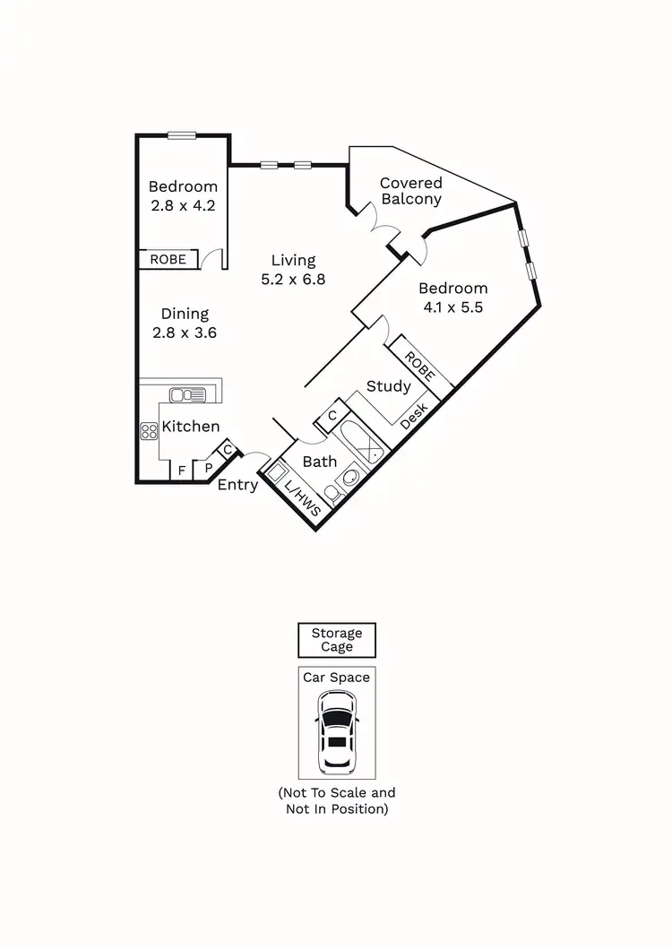 Floorplan of Homely apartment listing, 20/1 Gatehouse Drive, Kensington VIC 3031
