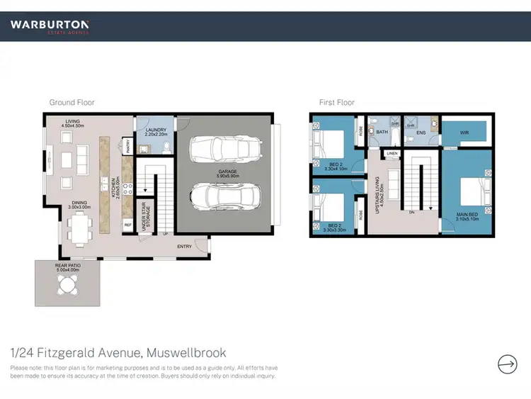 Floorplan of Homely semi-detached listing, 1/24 Fitzgerald Avenue, Muswellbrook NSW 2333
