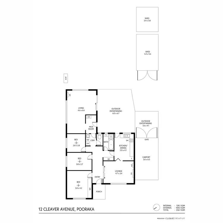 Floorplan of Homely house listing, 12 Cleaver Avenue, Pooraka SA 5095