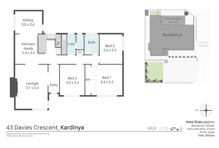Floorplan of Homely house listing, 43 Davies Crescent, Kardinya WA 6163