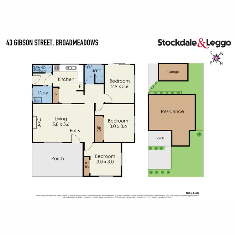 Floorplan of Homely house listing, 43 Gibson Street, Broadmeadows VIC 3047