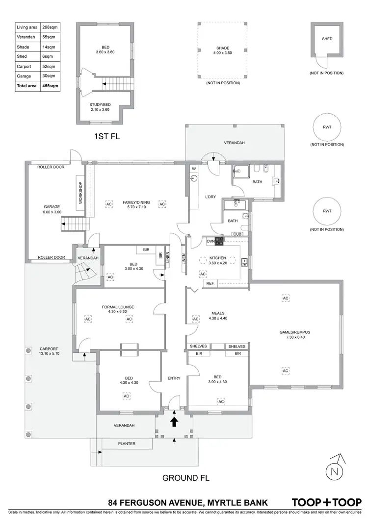 Floorplan of Homely house listing, 84 Ferguson Avenue, Myrtle Bank SA 5064
