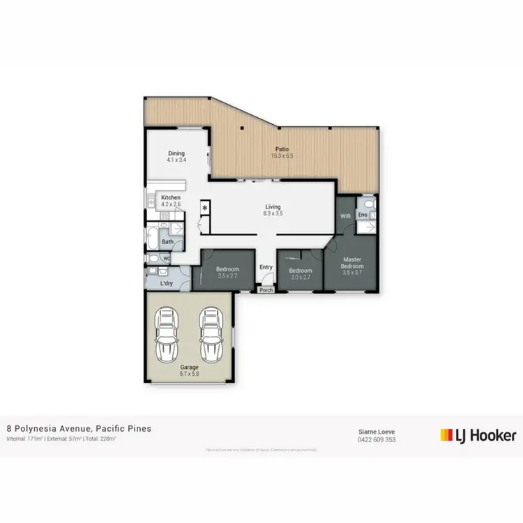 Floorplan of Homely house listing, 8 Polynesia Avenue, Pacific Pines QLD 4211