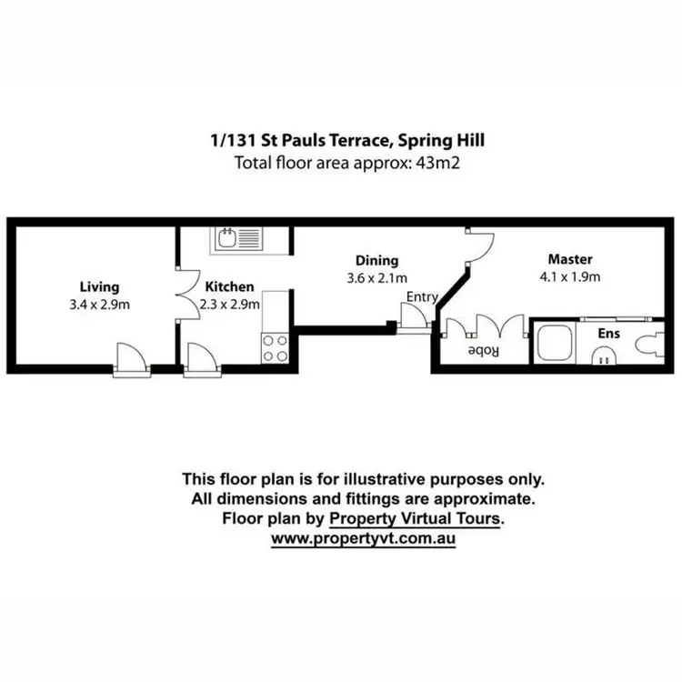 Floorplan of Homely apartment listing, 1/131 St Pauls Tce, Spring Hill QLD 4000