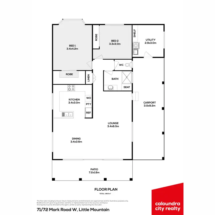 Floorplan of Homely villa listing, 71/72 Mark Road West, Little Mountain QLD 4551