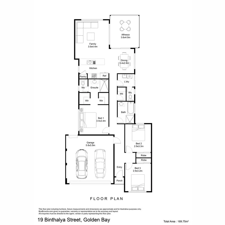 Floorplan of Homely house listing, 19 Binthalya Street, Golden Bay WA 6174