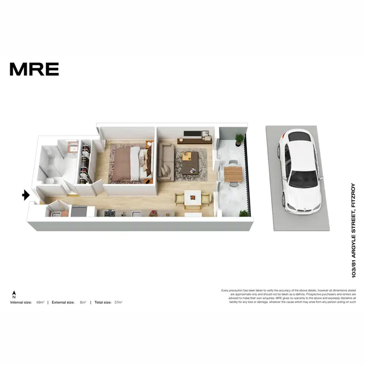 Floorplan of Homely apartment listing, 103/81 Argyle Street, Fitzroy VIC 3065