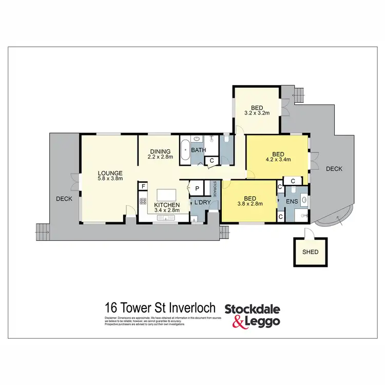 Floorplan of Homely house listing, 16 Tower Street, Inverloch VIC 3996