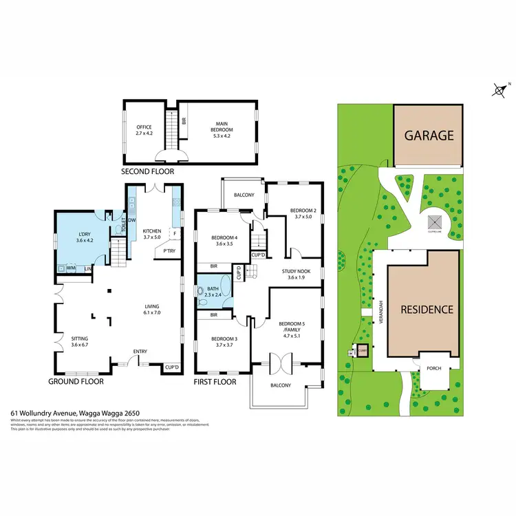 Floorplan of Homely house listing, 61 Wollundry Avenue, Wagga Wagga NSW 2650