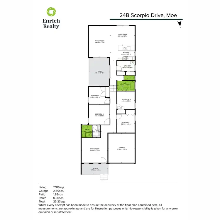 Floorplan of Homely townhouse listing, 24B Scorpio Drive, Moe VIC 3825