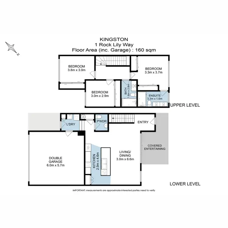 Floorplan of Homely townhouse listing, 1 Rocklily Way, Kingston TAS 7050