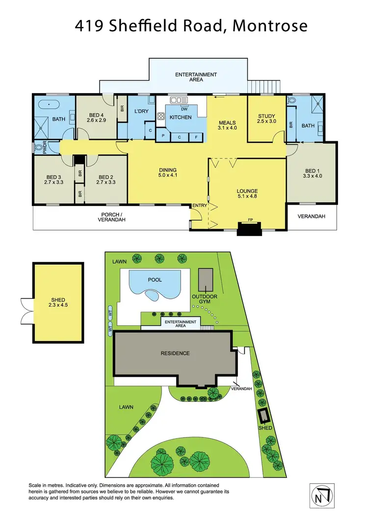 Floorplan of Homely house listing, 419 Sheffield Road, Montrose VIC 3765
