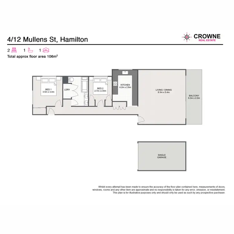 Floorplan of Homely unit listing, 4/12 Mullens Street, Hamilton QLD 4007