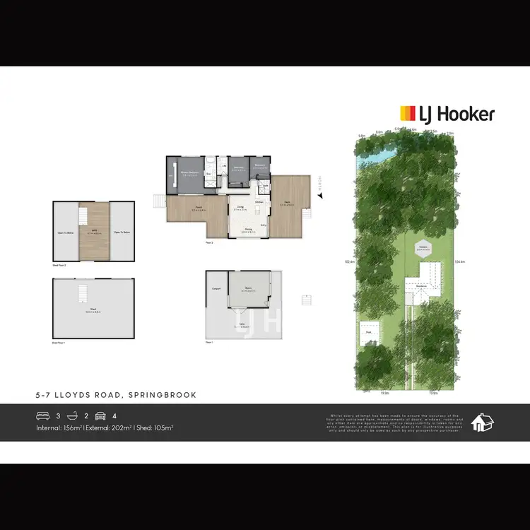 Floorplan of Homely house listing, 5-7 Lloyds Road, Springbrook QLD 4213