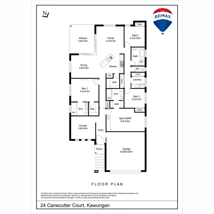 Floorplan of Homely house listing, 24 Canecutter Court, Kawungan QLD 4655