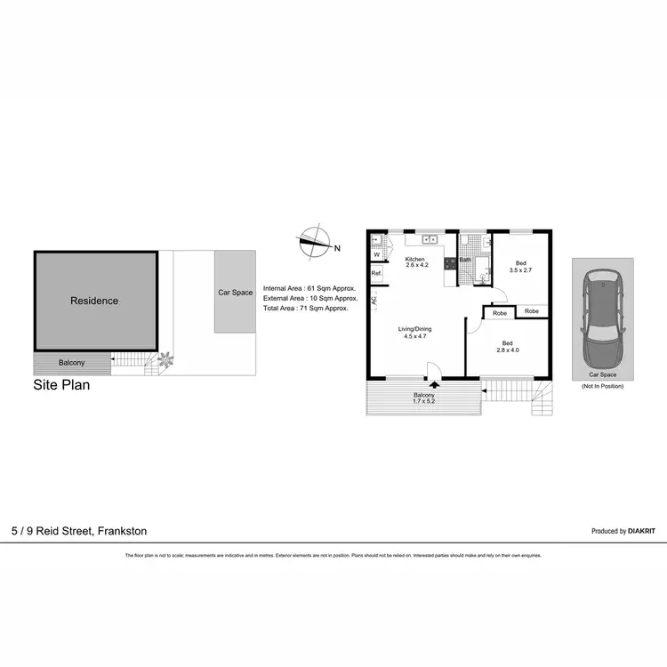 Floorplan of Homely unit listing, 5/9 Reid Street, Frankston VIC 3199